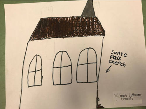 Student Drawing: St. Paul's Evangelical Lutheran Church